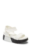 Mia Zita Platform Wedge Sandal In White Rubber