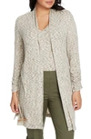 CHAUS JASPÉ RIBBED BELTED LONG CARDIGAN,120648