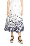 ERDEM TOILE PRINT COTTON POPLIN SKIRT,SS20-4337FJCS