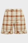 REJINA PYO Oscar Plaid Cotton-Linen Shorts,842051
