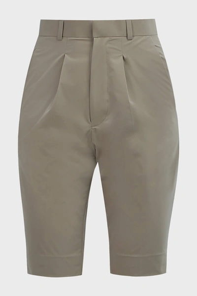 Amal Al Mulla Slim-fit Crepe Shorts In Grey