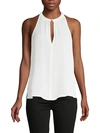 A.L.C MORAN KEYHOLE SLEEVELESS SILK TOP,0400012300411