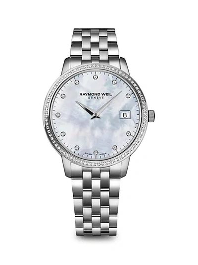 Raymond Weil Toccata Stainless Steel, Mother-of-pearl & Diamond Bracelet Watch