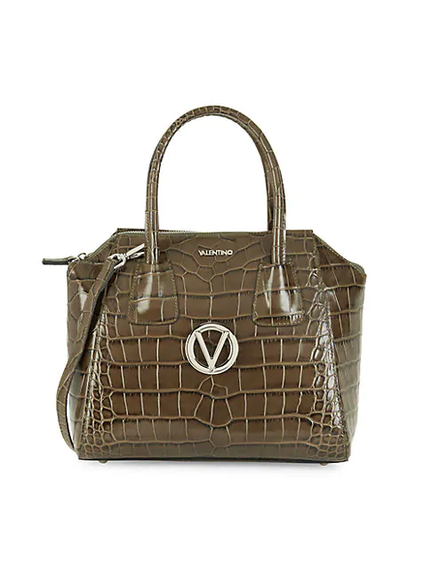 valentino by mario valentino studded leather shoulder bag