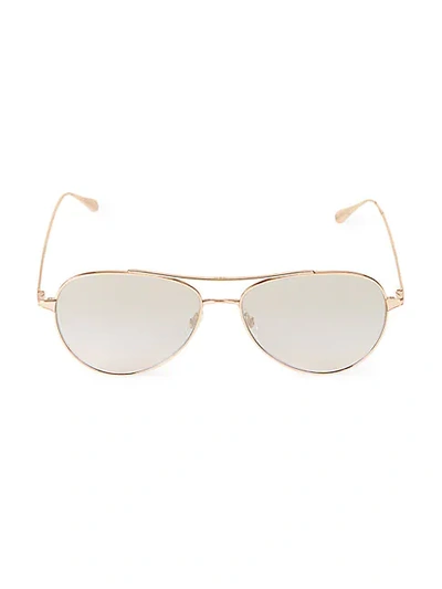 Garrett Leight California Optical Culver 56mm Browline Aviator Sunglasses