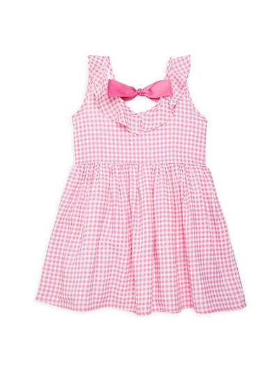 Andy & Evan Little Girl's Gingham Fit-&-flare Dress In Pink