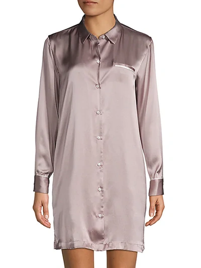 Natori Josie Key Essentials Sleepshirt In Twilight Silver