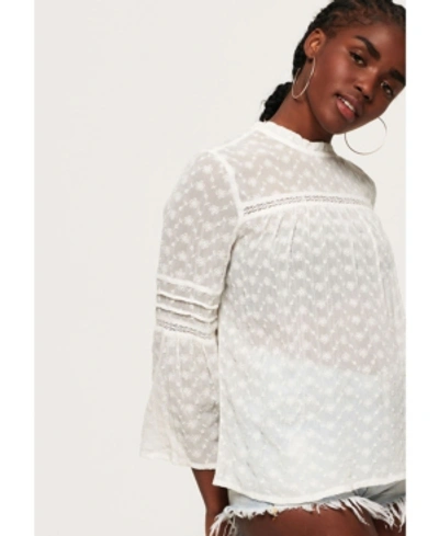 Superdry Taylor Broderie Top In Cream