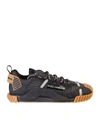 Dolce & Gabbana Mixed-material Ns1 Sneakers In Black