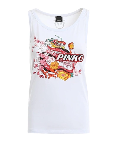 Pinko Garo Tank Top In White