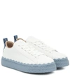 Chloé Chloe White And Blue Lauren Sneakers In White