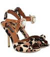 DOLCE & GABBANA KEIRA LEOPARD-PRINT SANDALS,P00464344