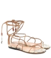 ISABEL MARANT JINDIA BEADED SUEDE SANDALS,P00457819