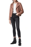 ALLSAINTS DALBY LAMBSKIN LEATHER BIKER JACKET,WL064R