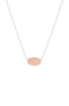 Kendra Scott Elisa Pendant Necklace In Gold Coral Drusy