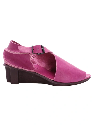 Trippen Horizon Leather Sandals In Plum