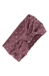 Baby Bling Babies' Bow Head Wrap In Lilac Dot