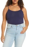 Halogenr Halogen Absolute Stretch Cotton Camisole In Navy Peacoat
