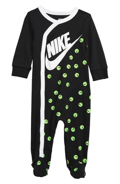 Nike Babies' Smile Swoosh Footie In Black | ModeSens