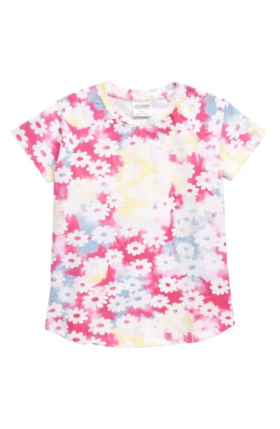 Art & Eden Kids' Kim Floral Print Organic Cotton T-shirt In Multi Tie Dye Daisy