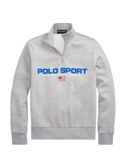 Polo Ralph Lauren Grey Cotton-blend Polo Sport Sweatshirt