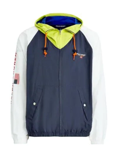 Polo Ralph Lauren Polo Sport Windbreaker In Navy White