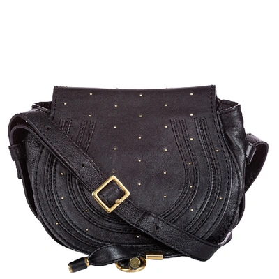 Pre-owned Chloé Black Leather Marcie Crossbody Bag