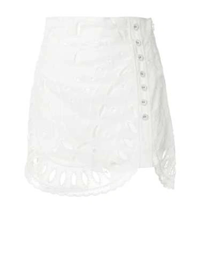 Alice Mccall Moonchild Eyelet Lace Mini Skirt In White
