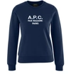 Apc Tina Logo-embroidered Cotton Sweatshirt In Marine