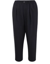 Marni Deep Blue Tropical Wool Trousers With Drawstring Waist In Blublack