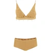 Oseree Oséree Lumière Embellished Bikini In Gold