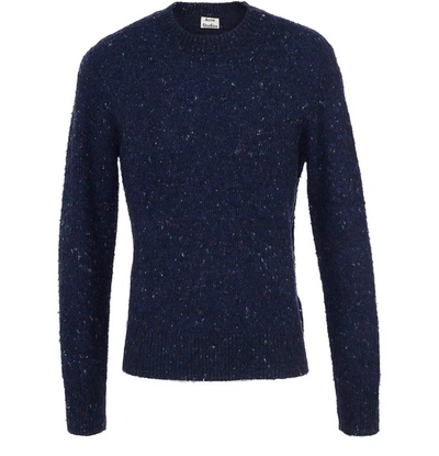 Acne Studios Pilled Melange Sweater Blue Melange In Bluemelange