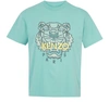 KENZO TIGER COTTON T-SHIRT,KEN2U3W7BLU