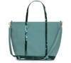 VANESSA BRUNO SMALL CANVAS AND SEQUINS CABAS TOTE BAG WITH DETACHABLE STRAP,VBRP5995BLU