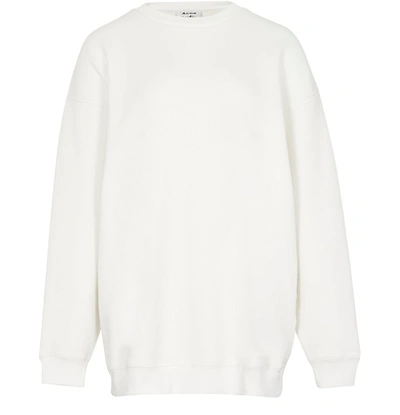 Acne Studios Reverse-label Sweatshirt In Optic White