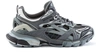 Balenciaga Grey & Black Track.2 Caged Sneakers In 1285