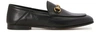 Gucci Black Brixton Horsebit Leather Loafers In Black