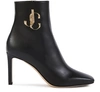 Jimmy Choo Low-leather Ankle Boot 85 In Black Calf Leather In Black
