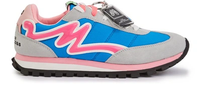 Marc Jacobs The Jogger Blue Nylon Womens Sneakers In Multicolor