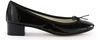 REPETTO CAMILLE BALLET FLATS WITH LEATHER SOLE,REP76283BCK