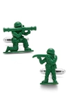 Cufflinks, Inc Green Army Men Cuff Links In Silver/ Green