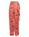 AMUR Geneva Silk Floral Wide-Leg Pants,060049305252