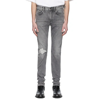 Acne Studios Grey Patched Up Jeans In Darkgrey