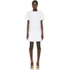 SEE BY CHLOÉ SEE BY CHLOE WHITE PLEATED HEM T-SHIRT DRESS