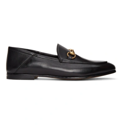 Gucci Black Brixton Horsebit Leather Loafers