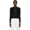 SEE BY CHLOÉ SEE BY CHLOE BLACK LACE FITTED SWEATER