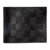 MISBHV MISBHV BLACK EMBOSSED MONOGRAM BIFOLD WALLET