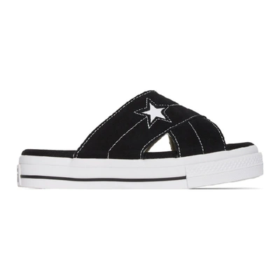Converse One Star Sandals In Black/white