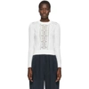 SEE BY CHLOÉ SEE BY CHLOE WHITE LACE FITTED SWEATER