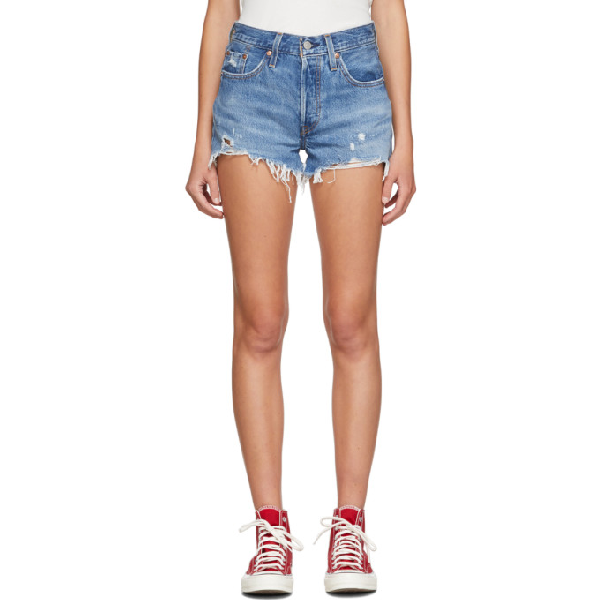 levis blue shorts